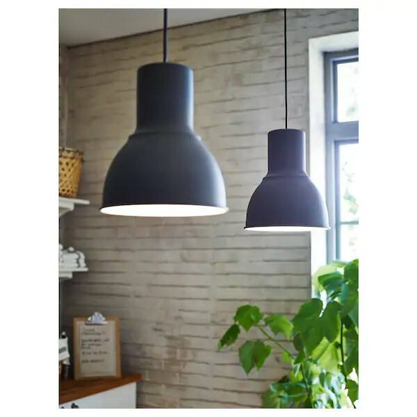 Ikea Hektar Dark Grey Ceiling Pendant Light 22cm For Sale Ebay