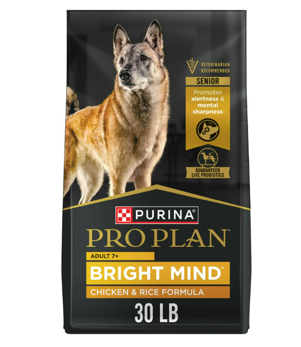 With Probiotics , Bright Mind 7+ Chicken 30lb