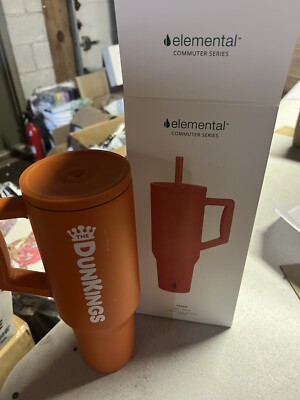 DunKings Limited Edition Tumbler Cup Orange 40oz Ben Affleck Super Bowl Dunkin