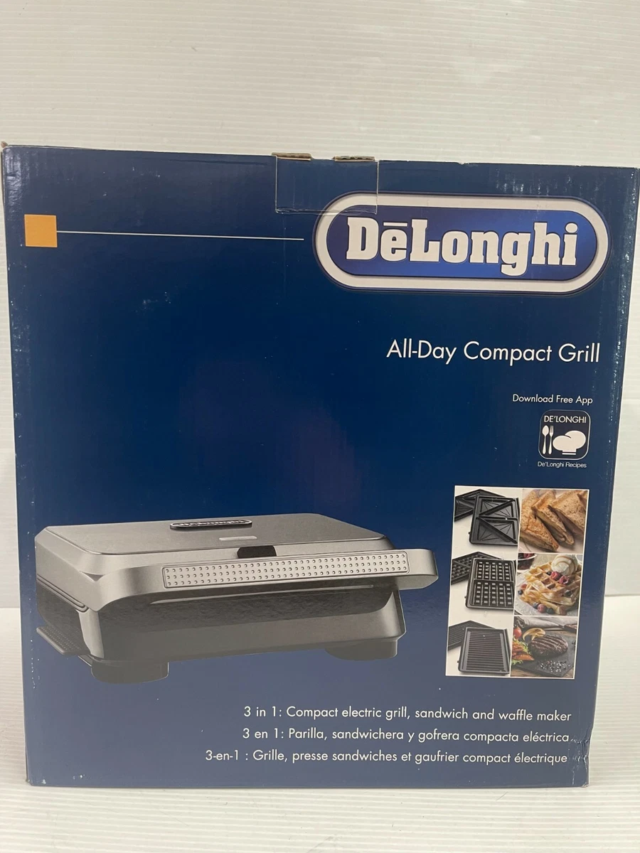 DELONGHI SW13ABC.S ALL DAY GRILL 3 IN 1 GRILL SANDWISH AND WAFFLE MAKER
