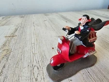 Lemax Dracula blood run scooter motorcycle Halloween people accessory decor vill