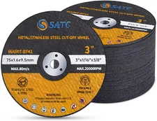 50 Pack 3 in Cut Off Wheels with 3/8" Arbor Metal Cutting Disc Die Grinder Tool