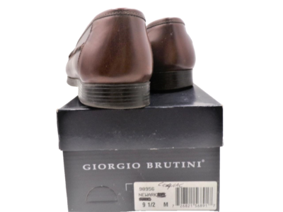NIB Giorgio Brutini Men's Newark Cognac Leather Tassel Loafers