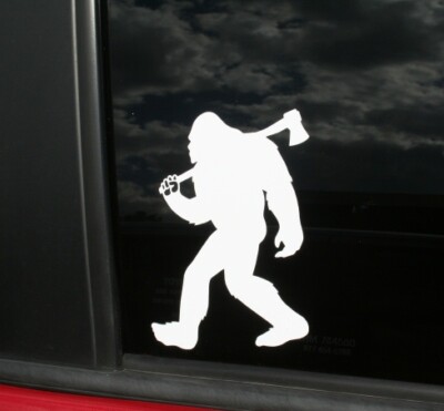 Bigfoot Sasquatch Lumberjack Logger Axe Decal Sticker , Buy 2 get 1 FREE offer!