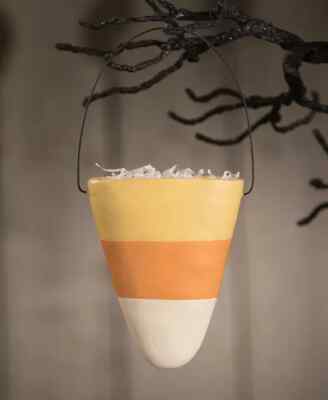 Bethany Lowe Halloween Candy Corn bucket/ornament TL1367 NWT