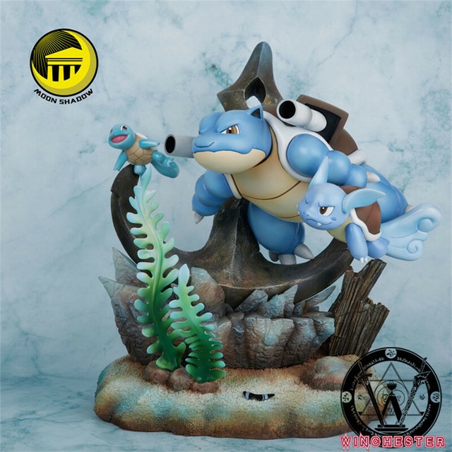 Squirtle Statue Model GK Resin Pokémon Painted Collectibles Moon Shadow