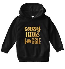 Sassy Little Lassie Gold Foil - St. Patrick's Day Toddler/Youth Hoodie