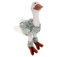 Flamingo Hundespielzeug PlüSchtier Emu Grau 30Cm Mit Quietscher FüR Hunde