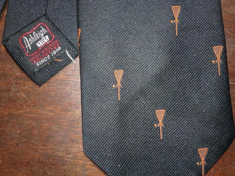 SALE Vintage Princeton University Varsity Lacrosse Team Necktie VGC HTF RARE