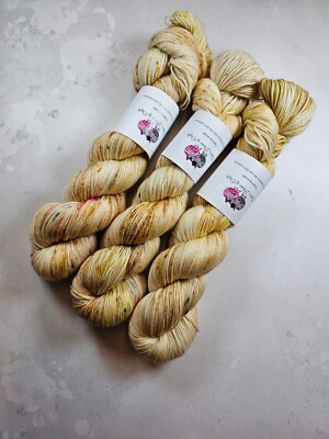 SW Merino Seide Kaschmir Garn, 4-fädig, Fingergewicht, 100 g, CREME BRULEE
