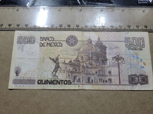 🇲🇽 Mexico 500 Pesos P-120a P-120 Serie "W" 18 Oct 2000 FINE Banknote 100323-1 - Picture 2 of 3