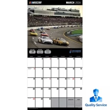 TF Publishing 13.5"x14.5" 2026 Nascar Tracks Wall Calendar