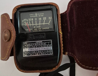 Vintage Weston Direct Reading Exposure Light Meter Model 853 w/ Original Case