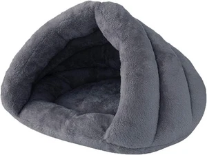 Pet Tente Cave Lit Petit Chats Moyens Chiens Sac de couchage Épaisseur Fleece Warm Slipper