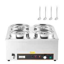 Uimoso Professional Soup Warmer Station with 4 Pots, 6.34Qt Each