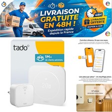 tado° X Kit de démarrage Thermostat Intelligent Filaire Finition Mate Bridge X