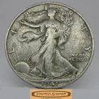 1941-S Walking Liberty Half Dollar, 90% Silver - #C59188NQ