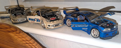 Extreme Tuner Menge 7 Druckguss Modellautos öffnende Motorhaube & Türen mit funktionierendem Neon