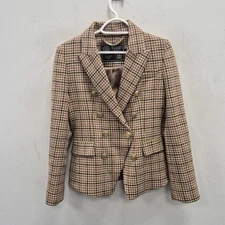 Holland Cooper Knightsbridge Sudeley Pink Tweed Double Breast Blazer Jacket Uk 8