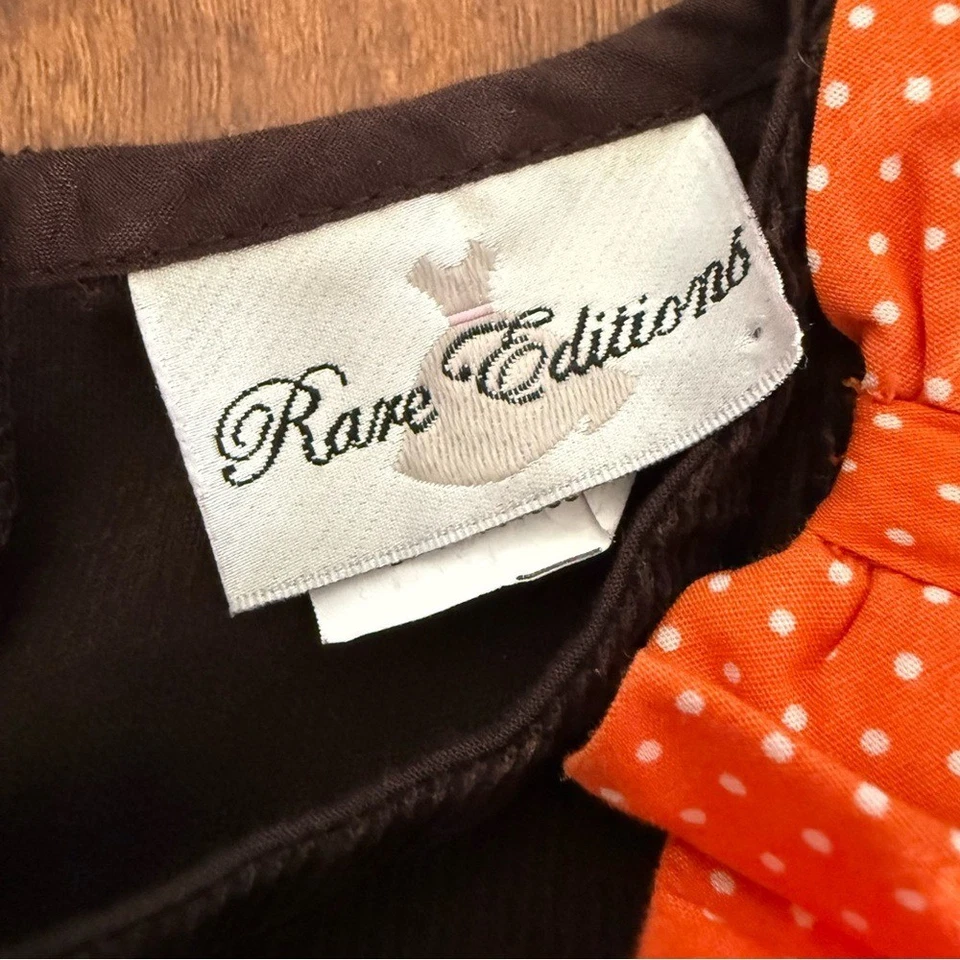 Rare Editions Girls 2T Thanksgiving Turkey Jumper Dress Brown Corduroy Fall - Image 3 of 4