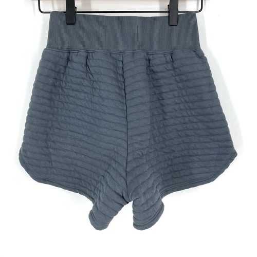 Everlane Organic Cotton Quilted Shorts Blue Gray Size XXS NWOT - Picture 2 of 9