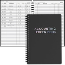 Accounting Ledger Book - A5 Check Register for Small Businesses  Personal Use