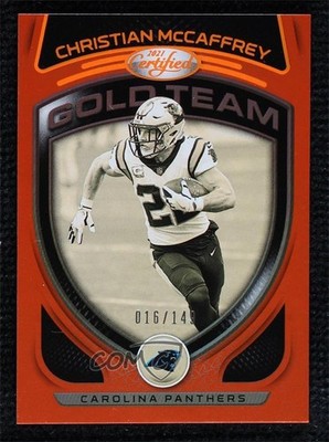 2021 Certified Gold Team Mirror Orange 16/149 Christian McCaffrey #GT-9 7rv
