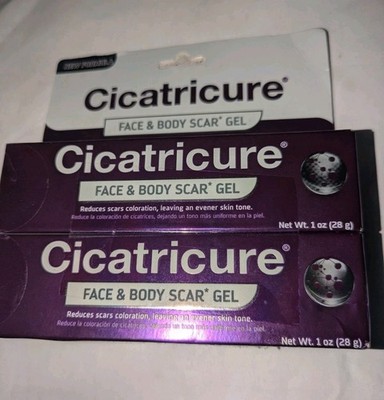 Cicatricure Face And Body Scar Gel 1.0 oz 28g Sealed 2 Boxes Remove Scars