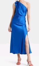 A New Day One Shoulder Midi Dress Blue Size L