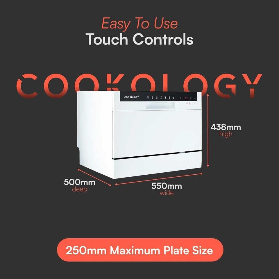 Eco-Friendly Mini Dishwasher - 6 Place Settings, 49dB Low Noise Operation - Image 4 of 4