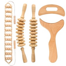 5Pcs Wood Therapy Massage Tools Lymphatic Drainage Massager Maderoterapia Kit...