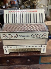 Wurlitzer Accordion Base Key Vintage 1940's Working Condition With Case