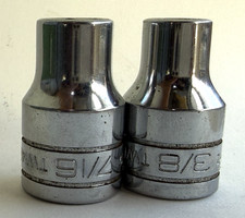 1/2" Drive Snap-On  Shallow Sockets 3/8” TW121A  and 7/16” TW141A