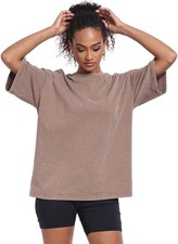 Womens Oversized Vintage Washed T-Shirt Short...