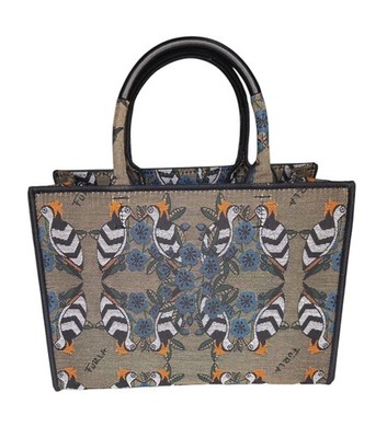FLASH SALE !! FURLA Opportunity - Beige Black Multi Jacquard Tote Bag