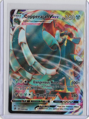 Copperajah VMAX 137/192 Holo VMAX Rare Rebel Clash Pokemon Holo