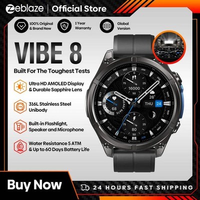 NEU 2025 Zeblaze VIBE 8 Voice Calling 1,43'' AMOLED Display Smartwatch eingebaut