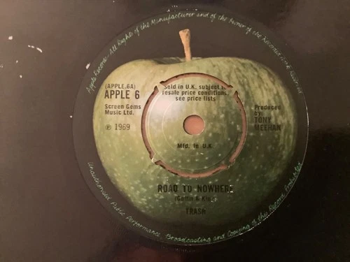 Trash Road to Nowhere UK  1969 UK APPLE 45 Psych Mod Freakbeat BEATLES label 6T