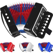 Kids Accordion, Mini Toy Accordion for Ages 3-12, 10 Keys, Musical Instrument