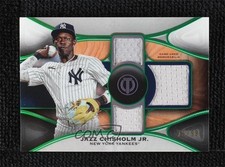 2025 Topps Tribute Triple Relics Green 75/99 Jazz Chisholm Jr #TTR-JC 9su