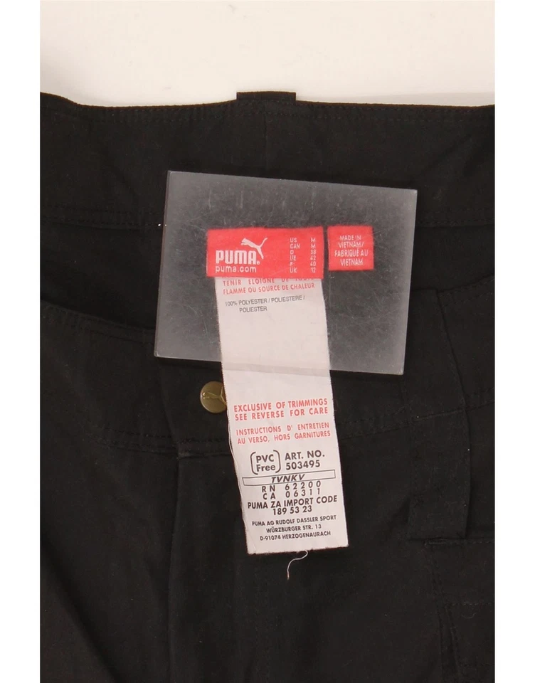 Puma Womens Loose Fit Joggers Cargo Trousers UK 12 Medium W34 L32 Black DI19 - Image 3 of 3
