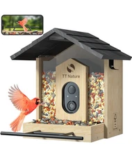 Bird Feeder With Camera Upgraded 1.5l Smart Bird Feeder With Ai Identify For 100