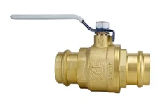 TMG 2 in. Brass Press x Press Full Port Ball Valve