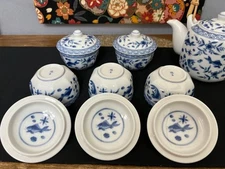 Tachiyoshi Aoka Yuuo Tea Utensil Set 12cm Teapot 8.3cm Tea Cups Used