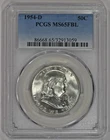 1954-D 50c Silver Franklin Half Dollar PCGS MS65FBL Full Bell Lines