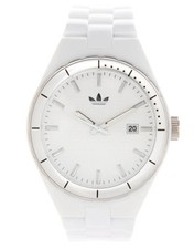 NEW ADIDAS WHITE,SILVER RESIN STRAP DATE CAMBRIDGE WATCH ADH2025