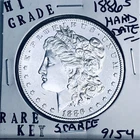 1886 S MORGAN SILVER DOLLAR HI GRADE GENUINE U.S. MINT RARE KEY COIN 9154