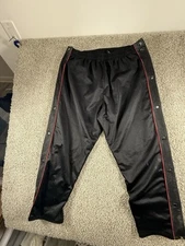 Vintage Pro Spirit Pants Mens Black Tear Away Basketball Warm Ups Dazzle