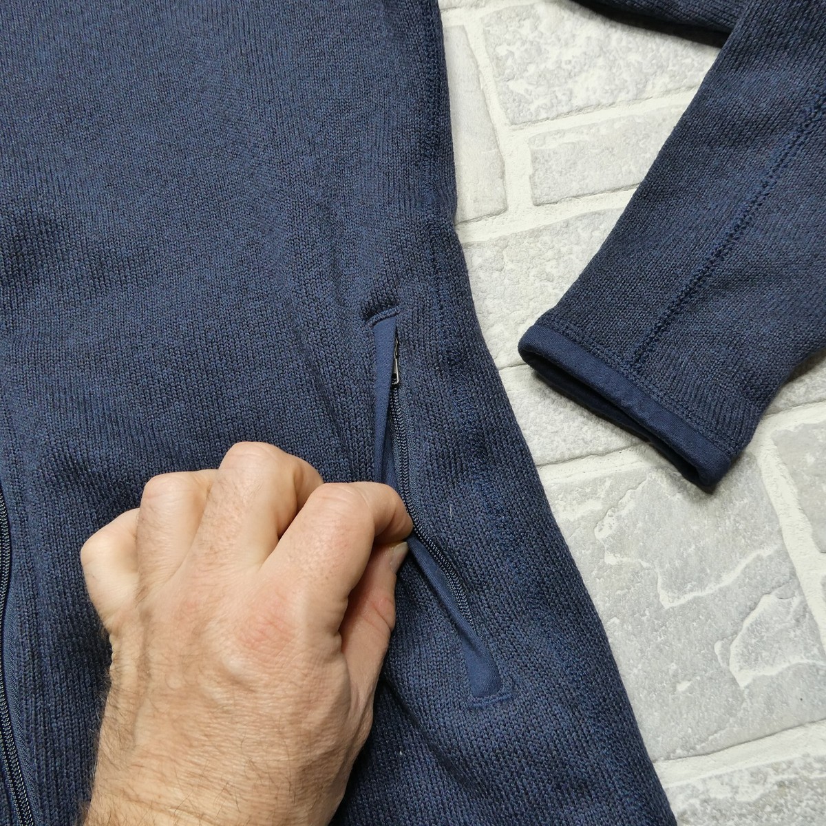 Patagonia Sweater Womens S/XS Dark Blue Full Zip Lightweight