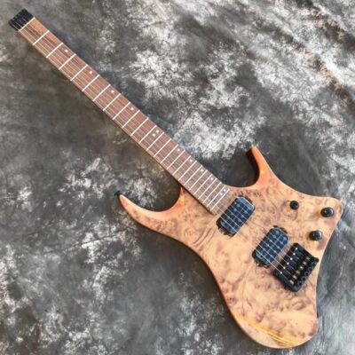 Electric Guitar with Maple Neck 24 Stainless Steel Frets Upgrade Headless